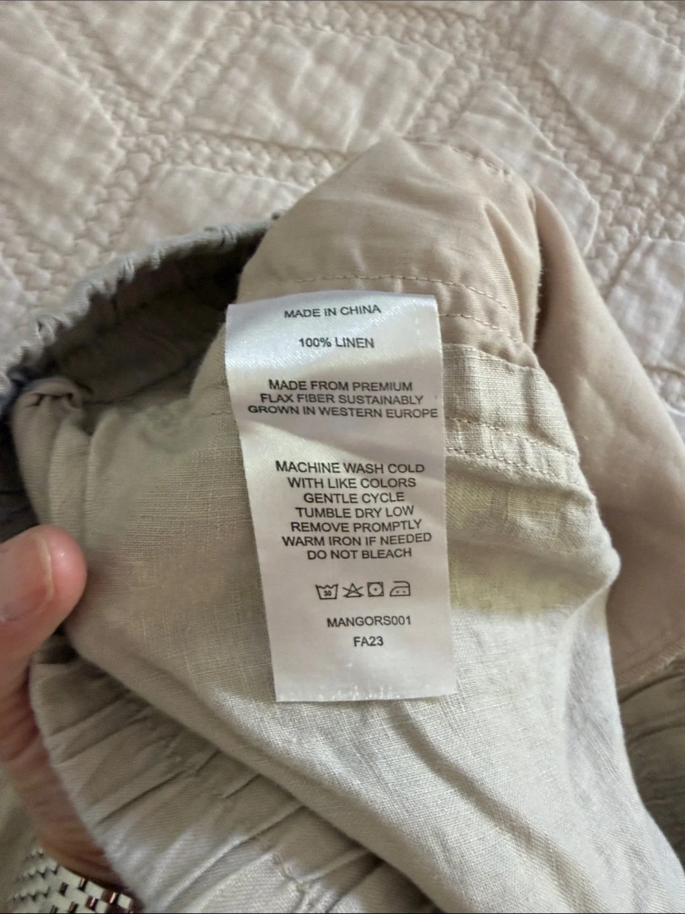 Quince Wide-Leg Drawstring Linen-Blend Pants - Beige